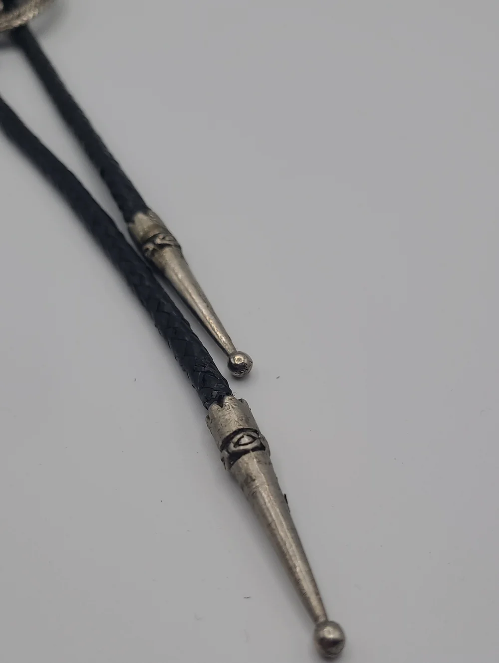 Black Bolo Tie with Saddle  Medallion